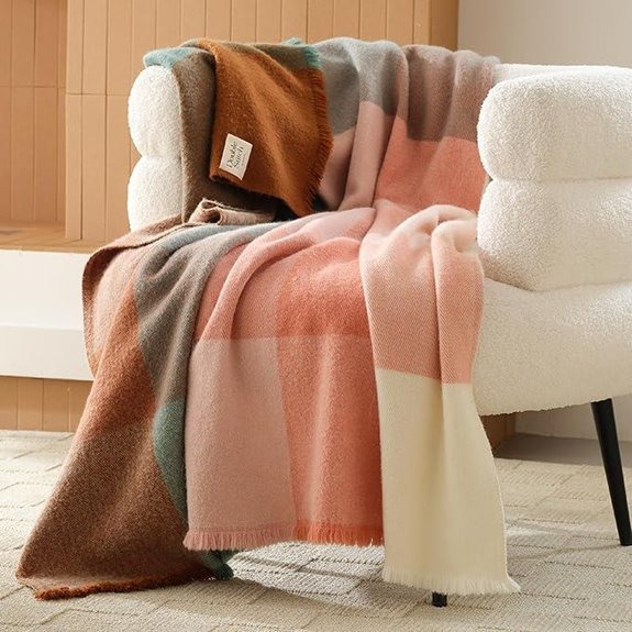 Alpaca Wool Throw Blanket – Warm Soft Decorative