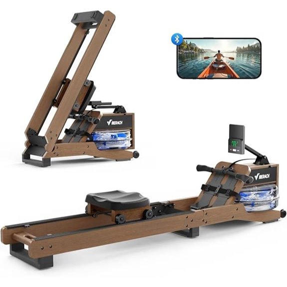 MERACH Water Rowing Machine with Resistance & Monitor