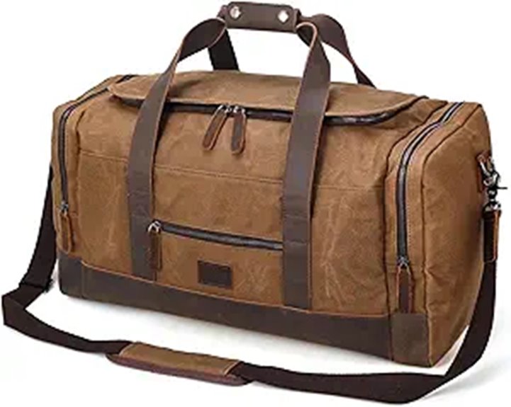 Polare 23 Waxed Canvas Leather Travel Duffle Bag