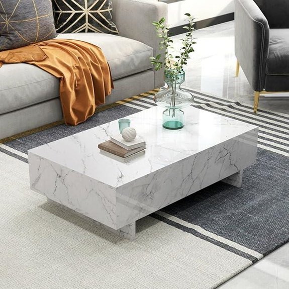 COSVALVE 41 White Marble Coffee Table