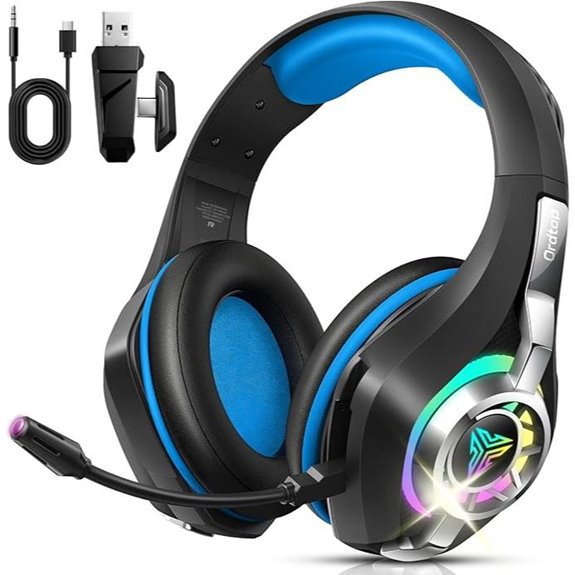 Wireless Gaming Headsets with RGB and Surround Sound