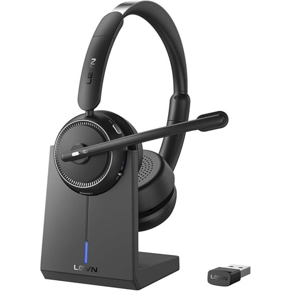 Wireless Headset with Mic for Work and Home