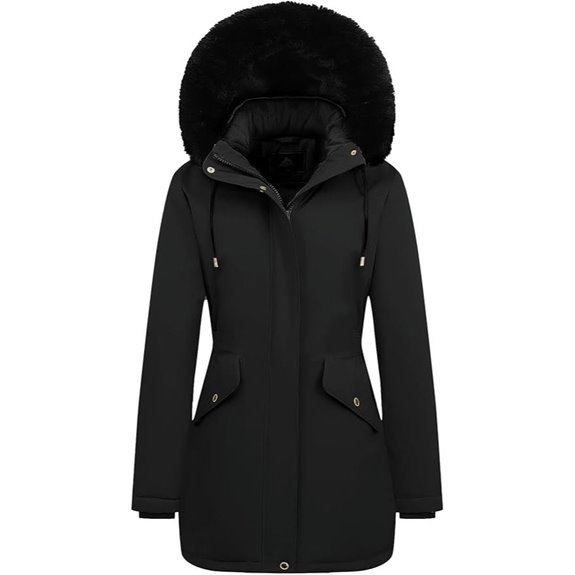 MOERDENG Women's Puffer Winter Coat with Faux Fur
