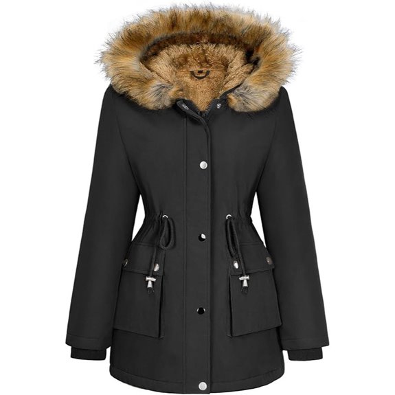 HEEKPEK Women's Winter Fleece Lined Parka Coat