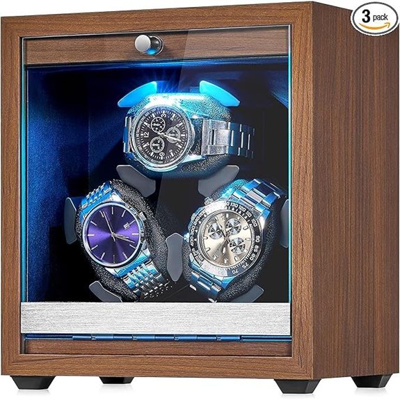 ANWBROAD Wooden Watch Winder for Automatic Watches