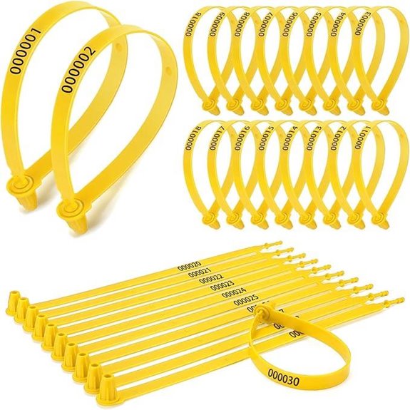 2000 Yellow Plastic Trailer Seals and Security Tags