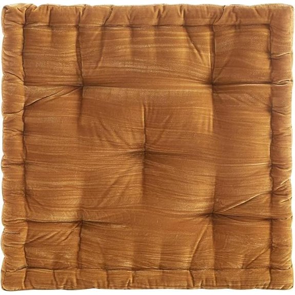 Yellow Velvet Floor Pillow for Lounging & Décor