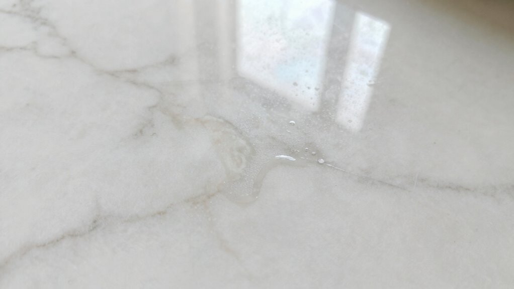 acidic substances damage marble