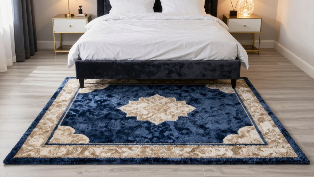 balanced and harmonious rug placement