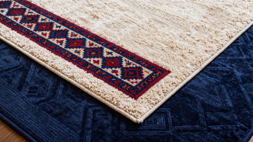 balanced coordinated rug layering