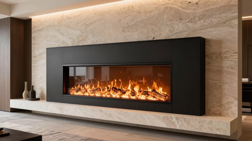 built in electric fireplace styling