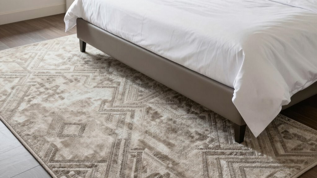 centered layered rug placement