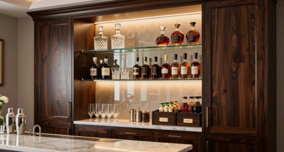 elegant hotel inspired home bar