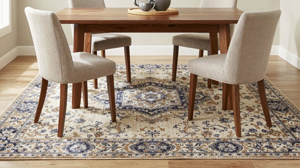 extend rug beyond table