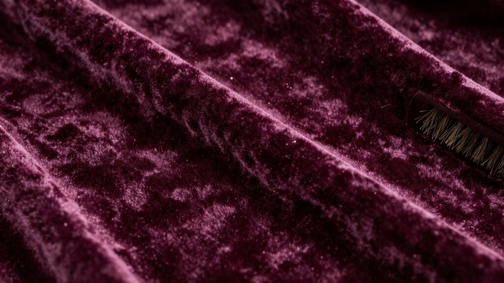 handle velvet gently regularly