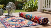 humid climate rug drying