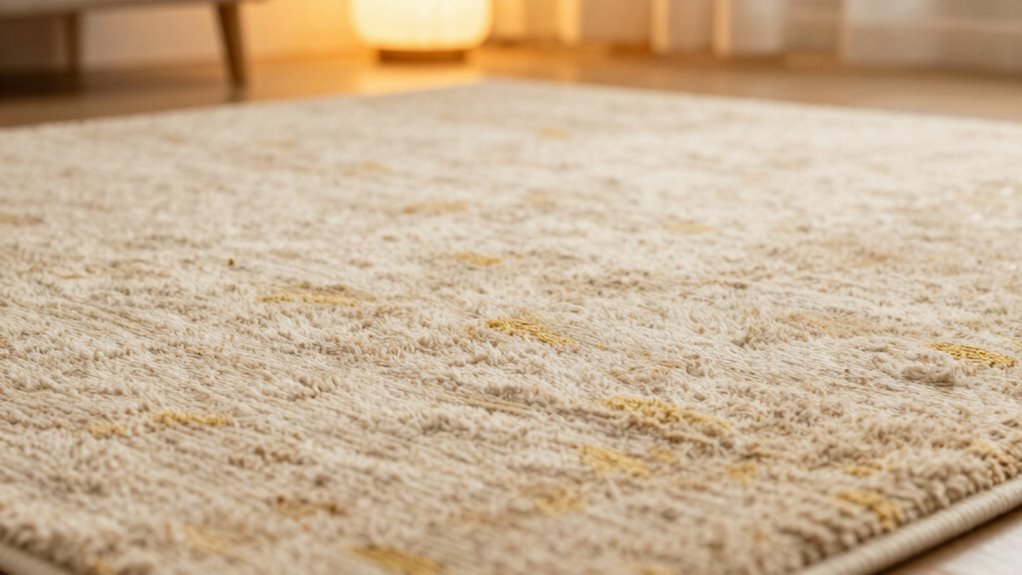 lighting alters rug color