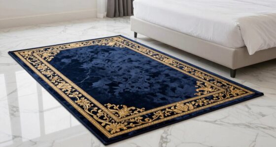 luxurious bedroom rug arrangement