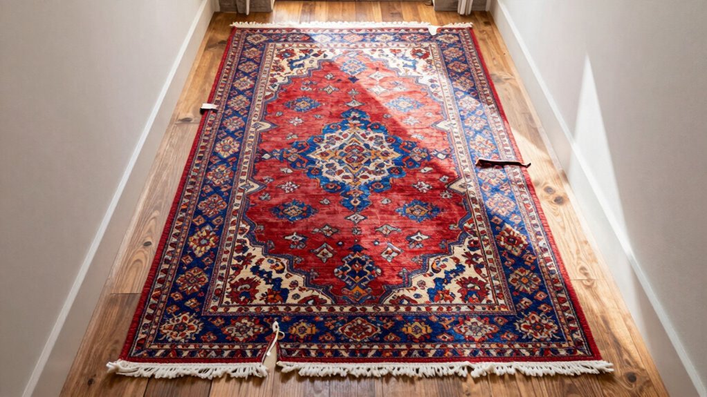 proper runner rug placement