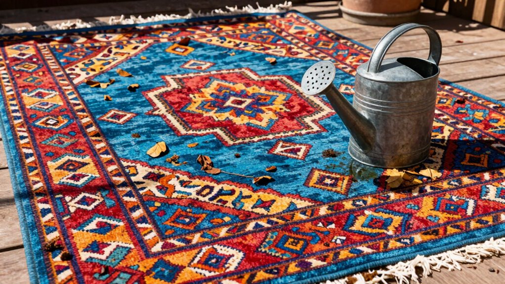 regular outdoor rug maintenance