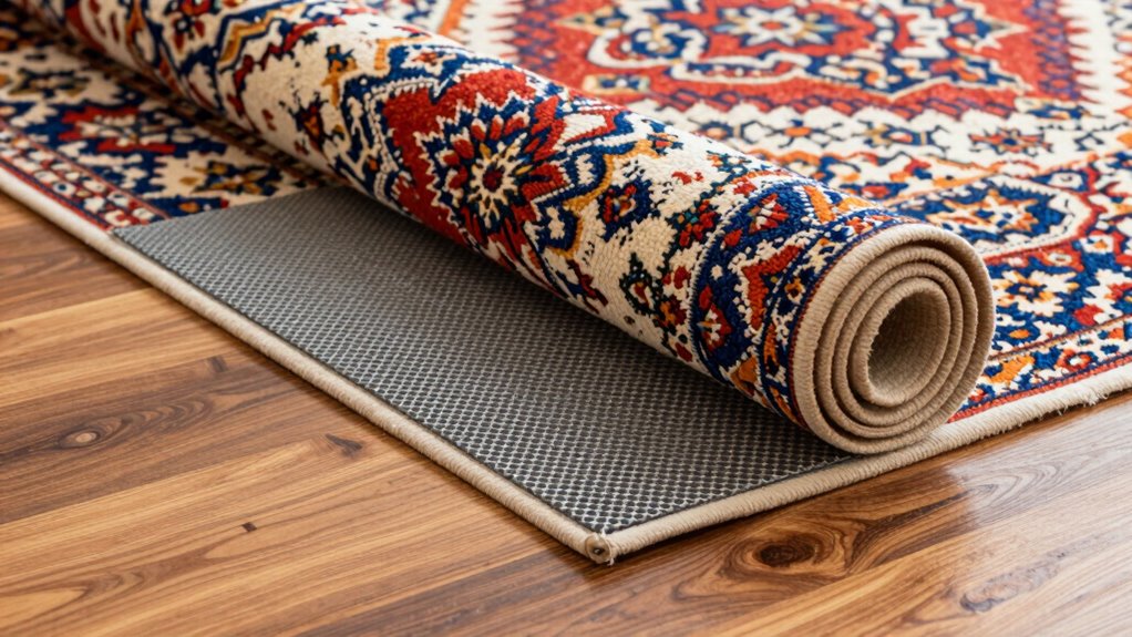 secure rug pad installation