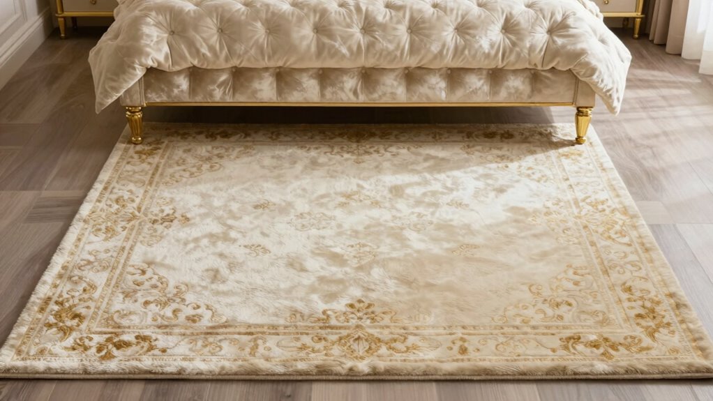 strategic rug placement enhances luxury