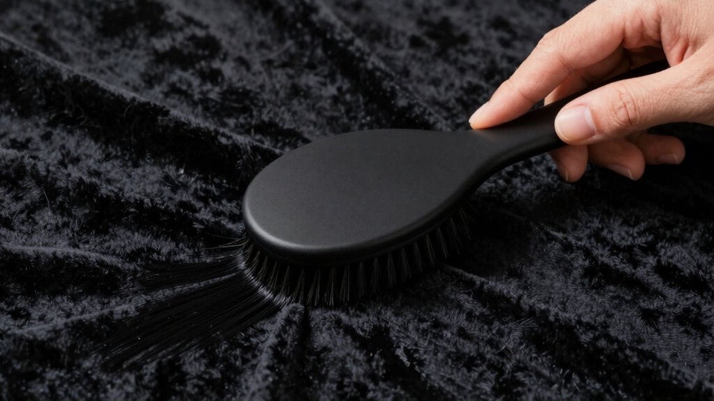 velvet care brush technique