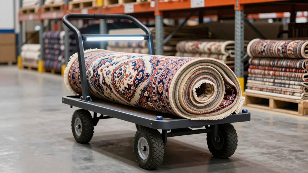 heavy rug cart features