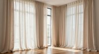 long linen curtain selection