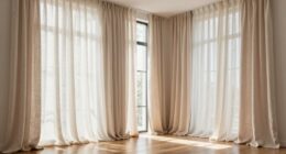 long linen curtain selection