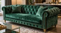 luxurious velvet tufted sofas