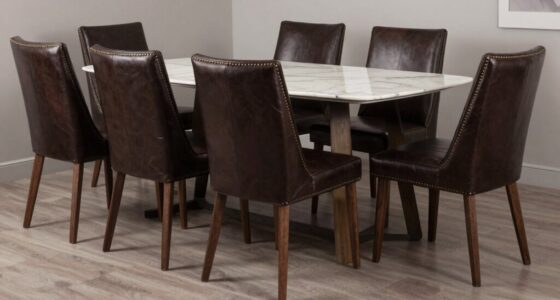 luxury leather dining set