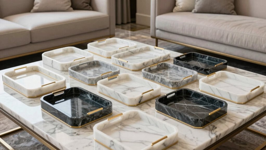 luxury marble tray sets