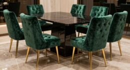 luxury velvet dining set
