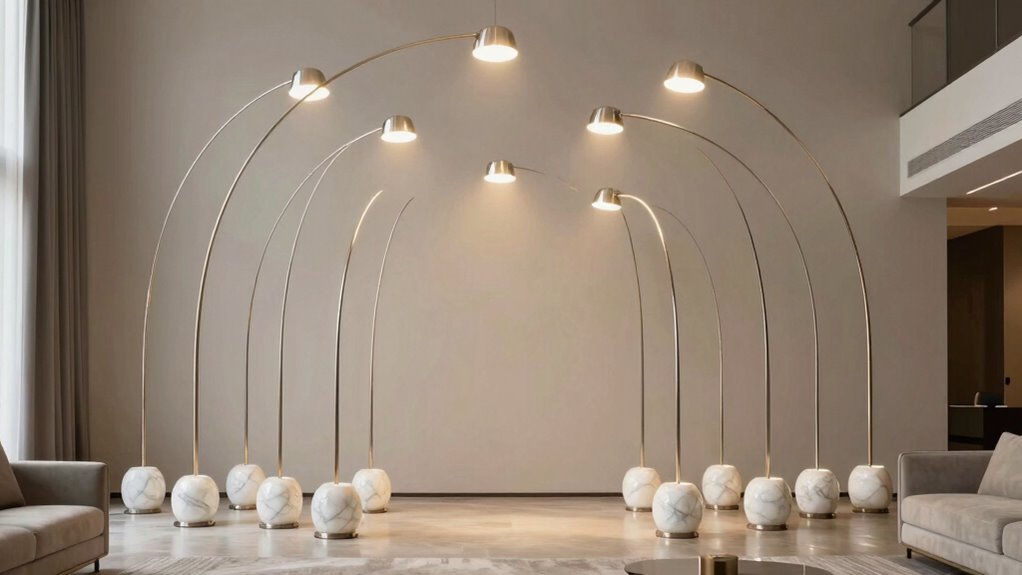 top arc lamps with marble bases