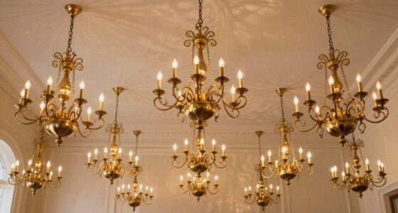 top high ceiling brass chandeliers