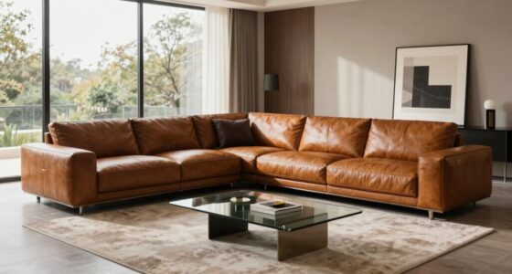 top modular leather sectionals