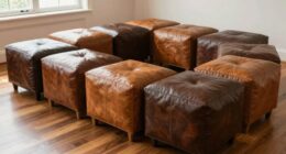 top oversized leather ottomans