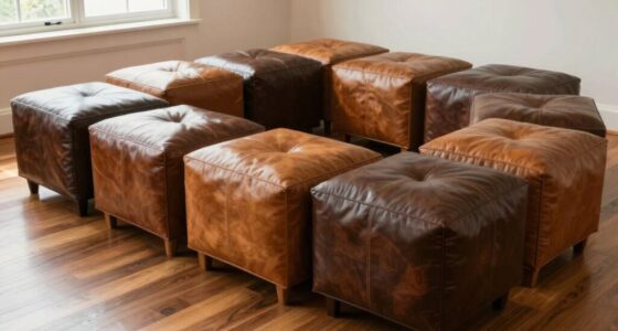top oversized leather ottomans