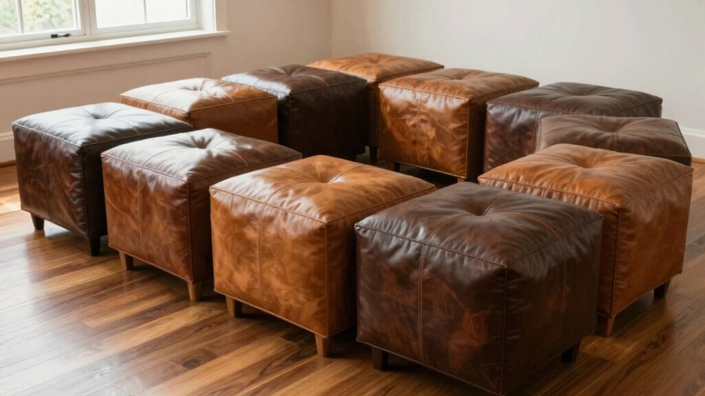 top oversized leather ottomans