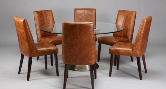 top six leather dining sets