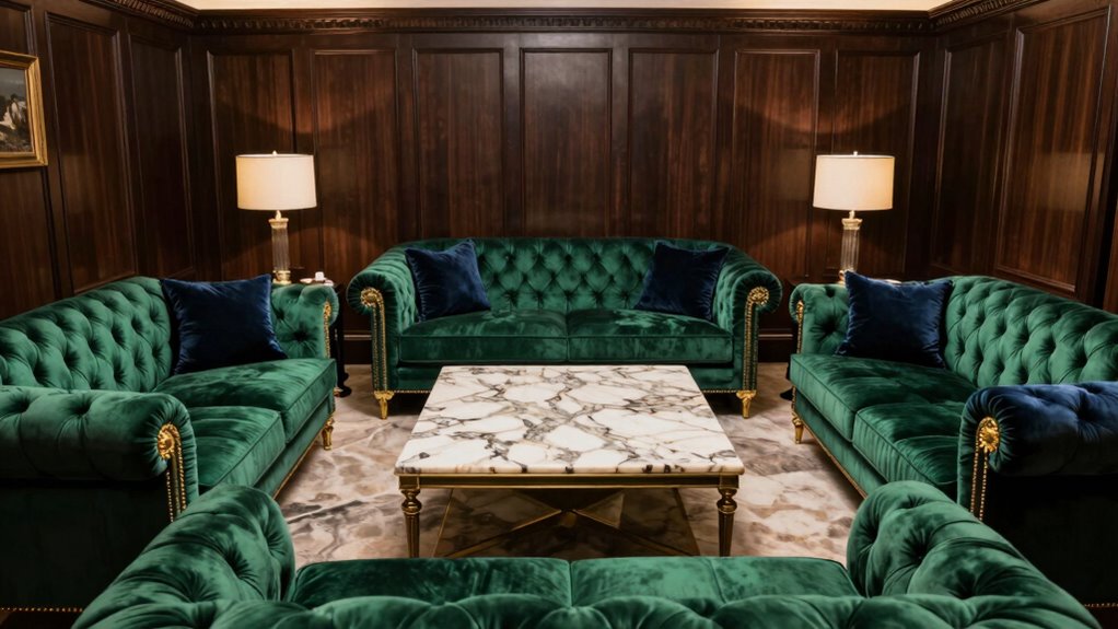 top velvet tufted sofas