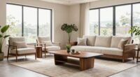 brighten walnut furniture surroundings