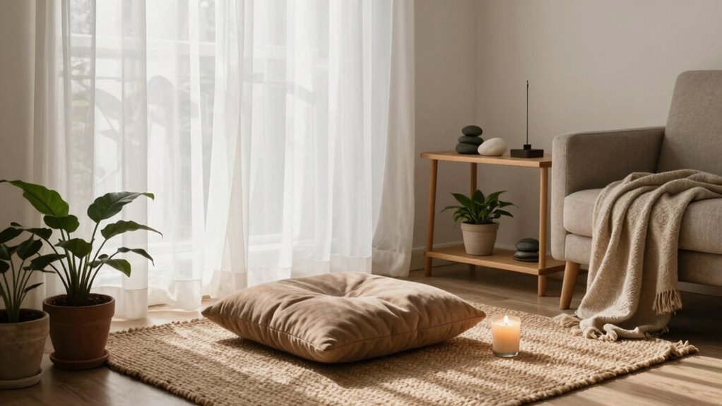 calm inviting meditation space