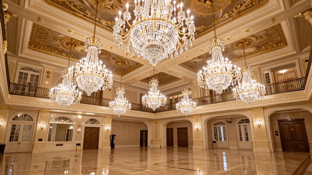 chandeliers enhance room height