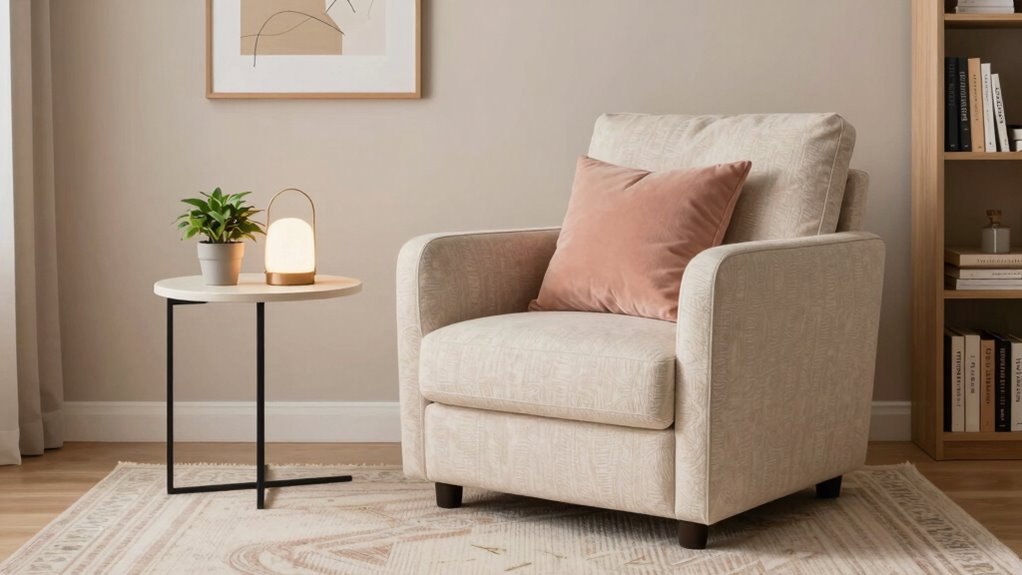 comfortable organized relaxation space