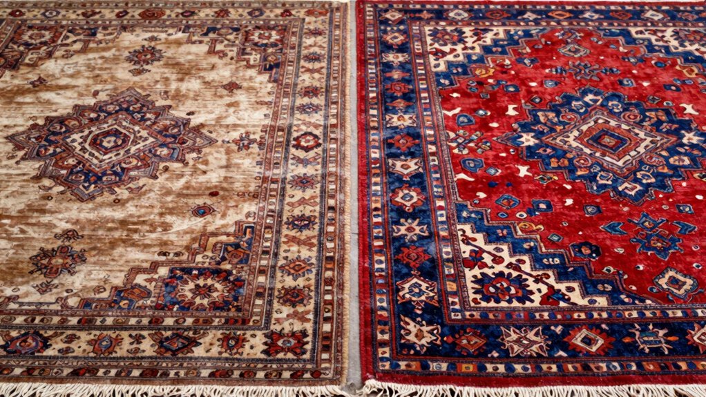 comparing rug restoration histories