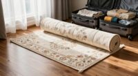 cover rugs before traveling