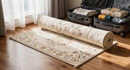 cover rugs before traveling