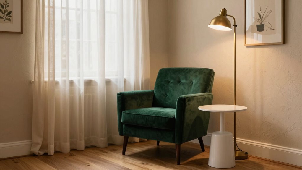cozy well lit reading retreat